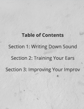 Improvisation Table of Contents